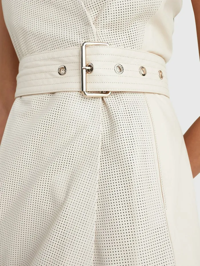 Tommy Hilfiger Leather Utility Wrap Dress Desert Sand Dune Womens Dresses and Jumpsuits Gift 4 You