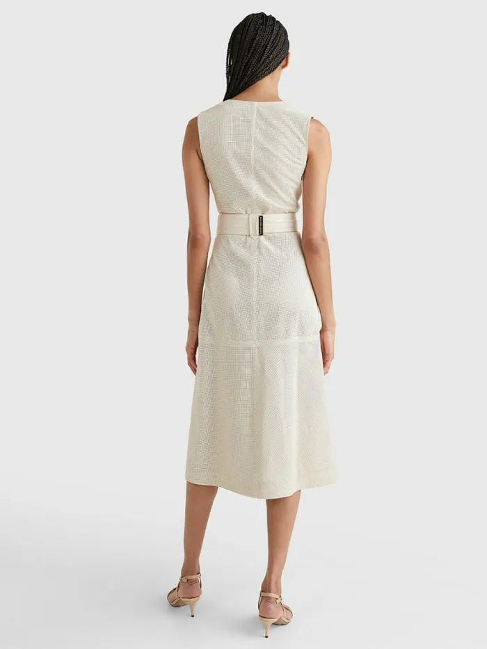 Tommy Hilfiger Leather Utility Wrap Dress Desert Sand Dune Womens Dresses and Jumpsuits Gift 4 You