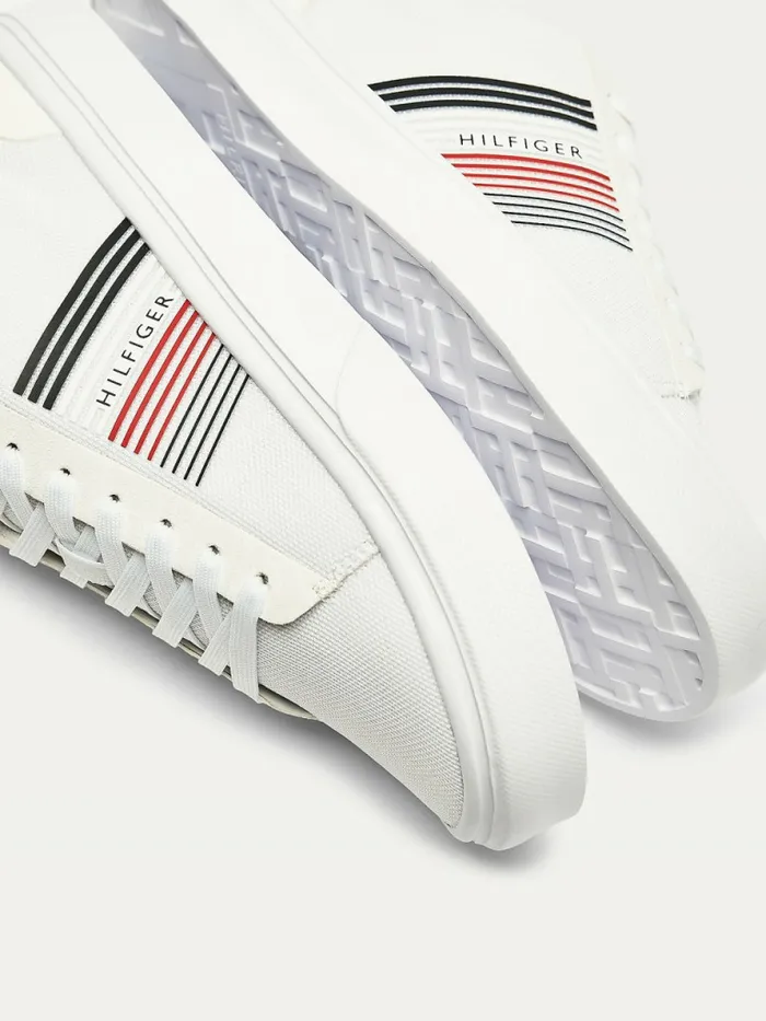 Tommy Hilfiger Lightweight Signature Detail Knitted Trainers White Mens Casual Shoes Gift 4 You