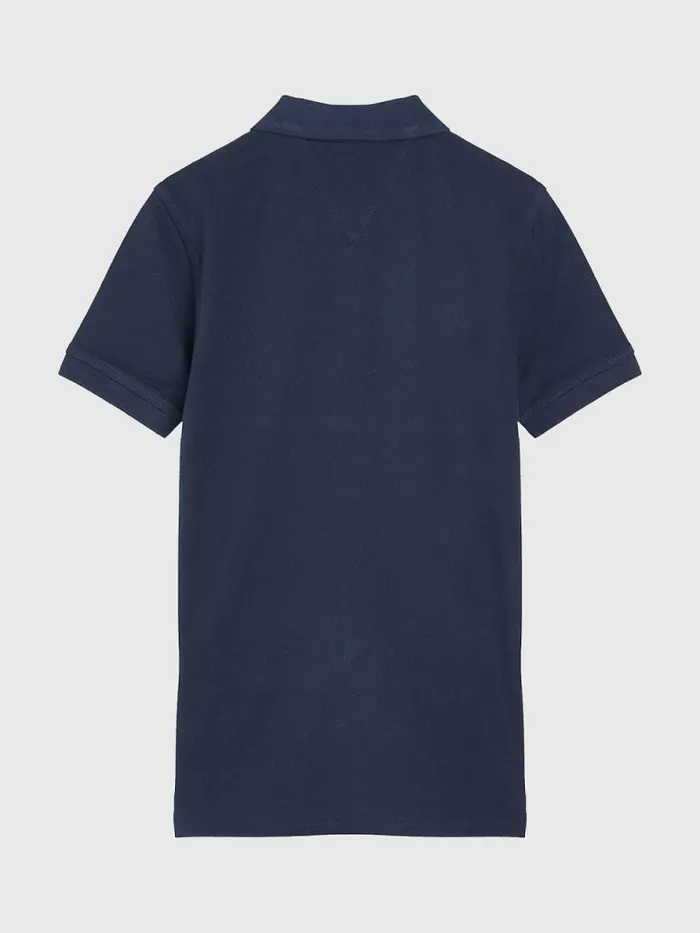 Tommy Hilfiger Logo ColourBlocked Polo Light Grey Heather Boys TShirts and Polos Gift for Friend