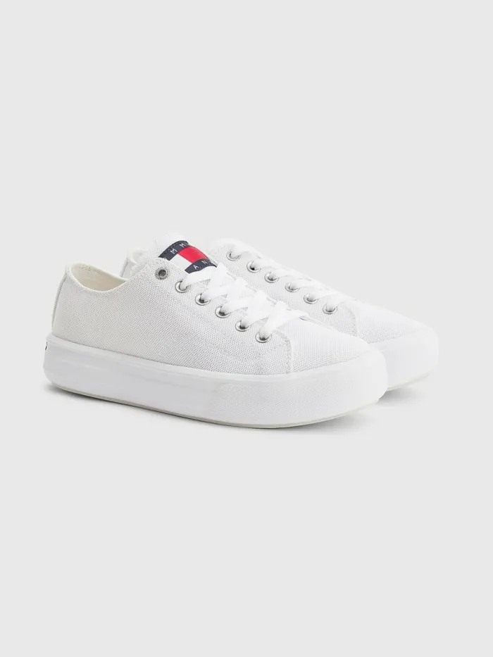 Tommy Hilfiger Logo Cupsole Trainers White Womens Boots Near Me