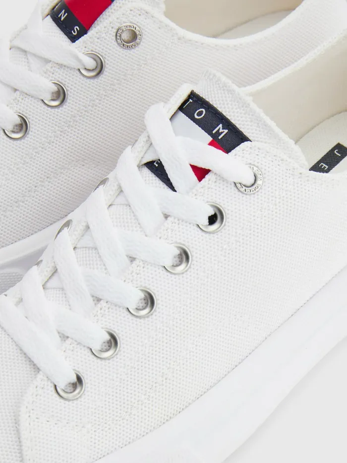 Tommy Hilfiger Logo Cupsole Trainers White Womens Boots Near Me