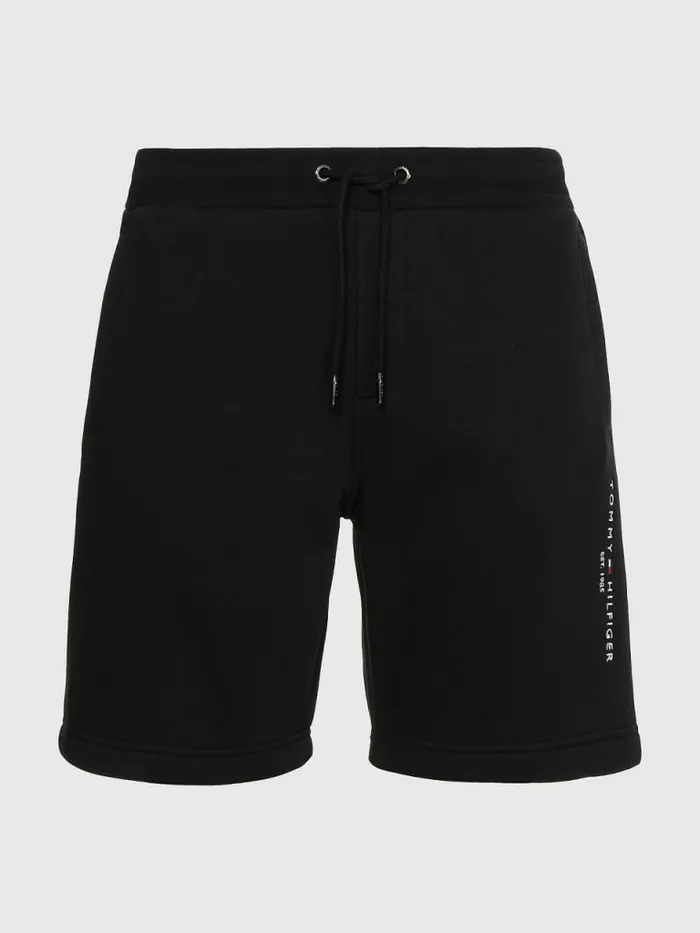 Tommy Hilfiger Logo Drawstring Sweat Shorts Black Mens Shorts Gift Ideas