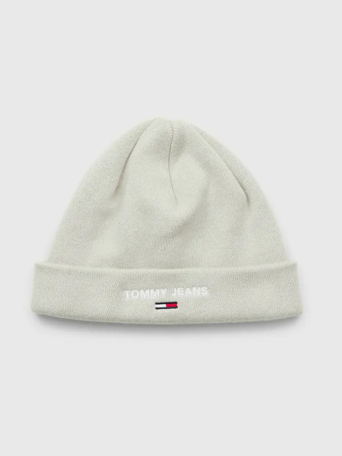 Tommy Hilfiger Logo Embroidery Beanie Stony Beige Womens Hats and Scarves Sale Tommy Hilfiger Logo Embroidery Beanie Stony Beige Womens Hats and Scarves Sale