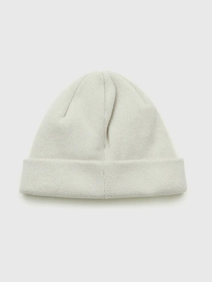 Tommy Hilfiger Logo Embroidery Beanie Stony Beige Womens Hats and Scarves Sale