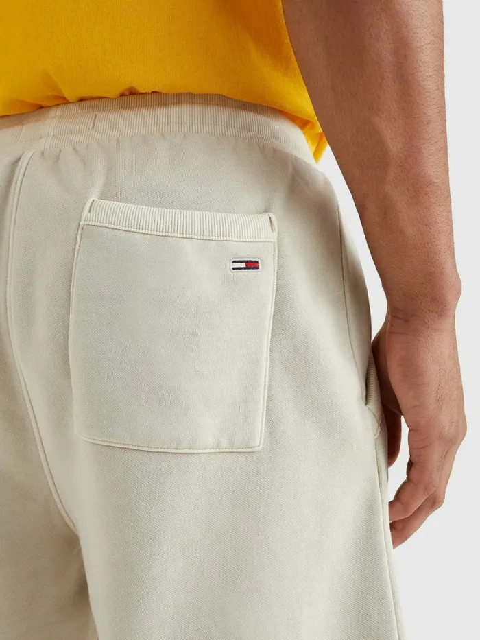 Tommy Hilfiger Logo Embroidery Fleece Basketball Shorts Savannah Sand Mens Shorts Near Me