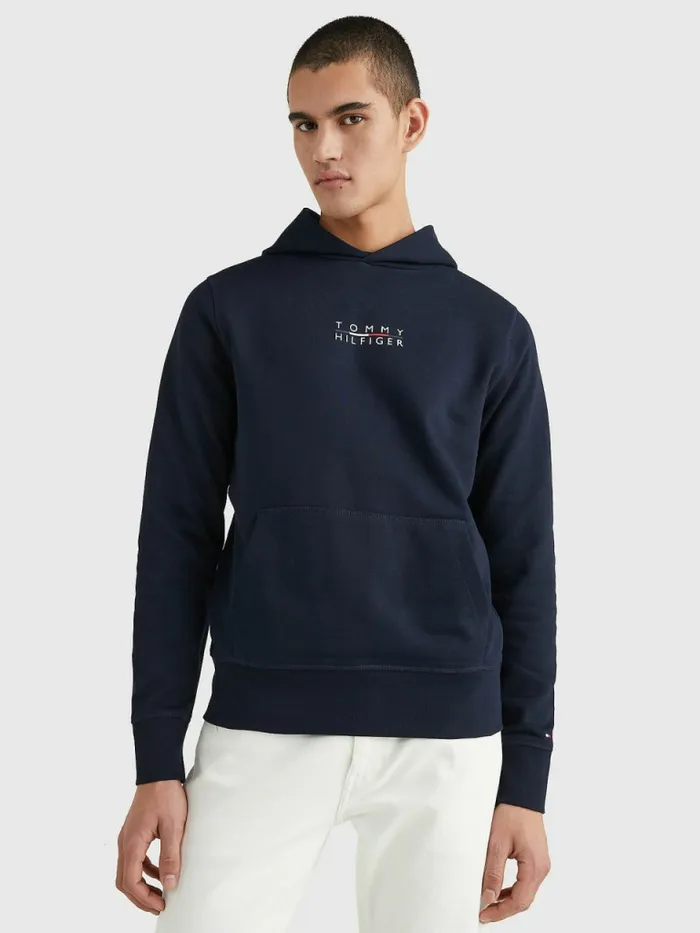 Tommy Hilfiger Logo Embroidery Hoody Desert Sky Mens Sweatshirts and Hoodies Gift for Friend Tommy Hilfiger Logo Embroidery Hoody Desert Sky Mens Sweatshirts and Hoodies Gift for Friend