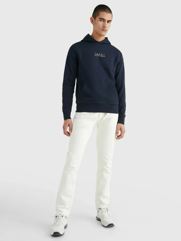 Tommy Hilfiger Logo Embroidery Hoody Desert Sky Mens Sweatshirts and Hoodies Gift for Friend