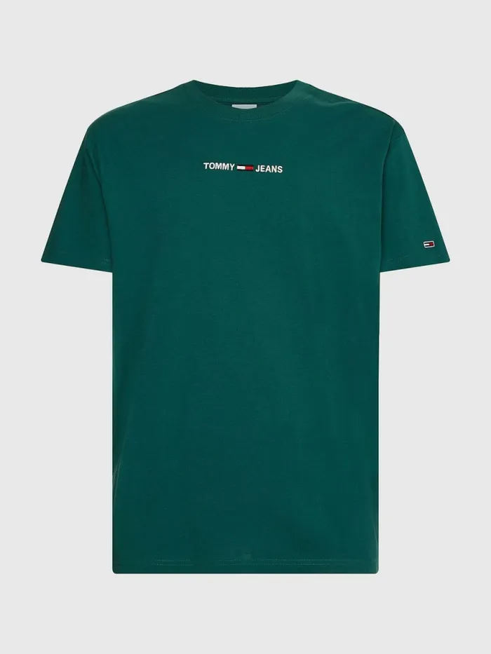Tommy Hilfiger Logo Flag Patch TShirt Rural Green Mens TShirts Fashion