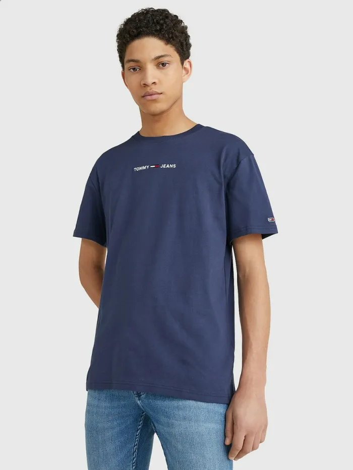 Tommy Hilfiger Logo Flag Patch TShirt Twilight Navy Mens TShirts Gift for Friend Tommy Hilfiger Logo Flag Patch TShirt Twilight Navy Mens TShirts Gift for Friend