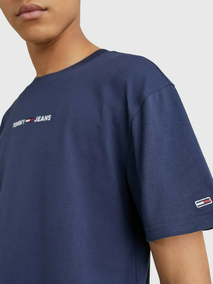 Tommy Hilfiger Logo Flag Patch TShirt Twilight Navy Mens TShirts Gift for Friend