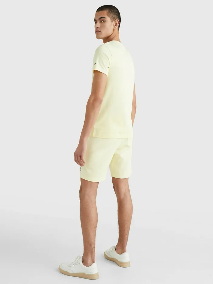 Tommy Hilfiger Logo Print TShirt Lemon Twist Mens TShirts On Sale