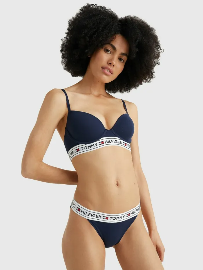 Tommy Hilfiger Logo Stretch Cotton Briefs Navy Blazer Womens Essentials