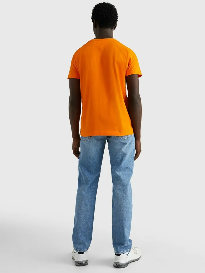 Tommy Hilfiger Logo TShirt Hawaiian Orange Mens TShirts Online