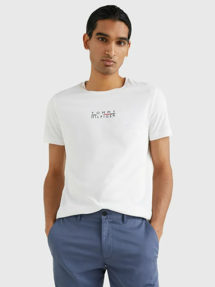 Tommy Hilfiger Logo TShirt White Mens TShirts Gift Ideas