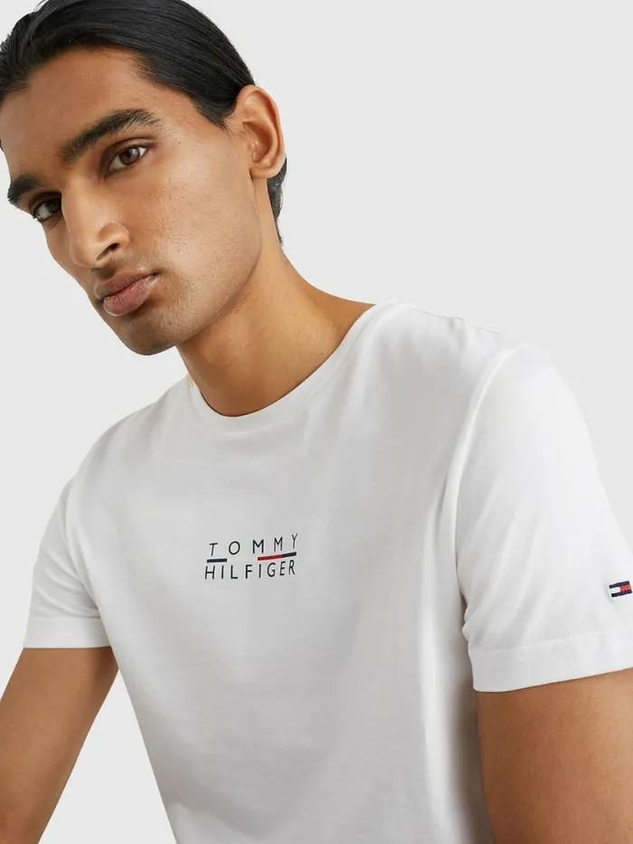 Tommy Hilfiger Logo TShirt White Mens TShirts Gift Ideas