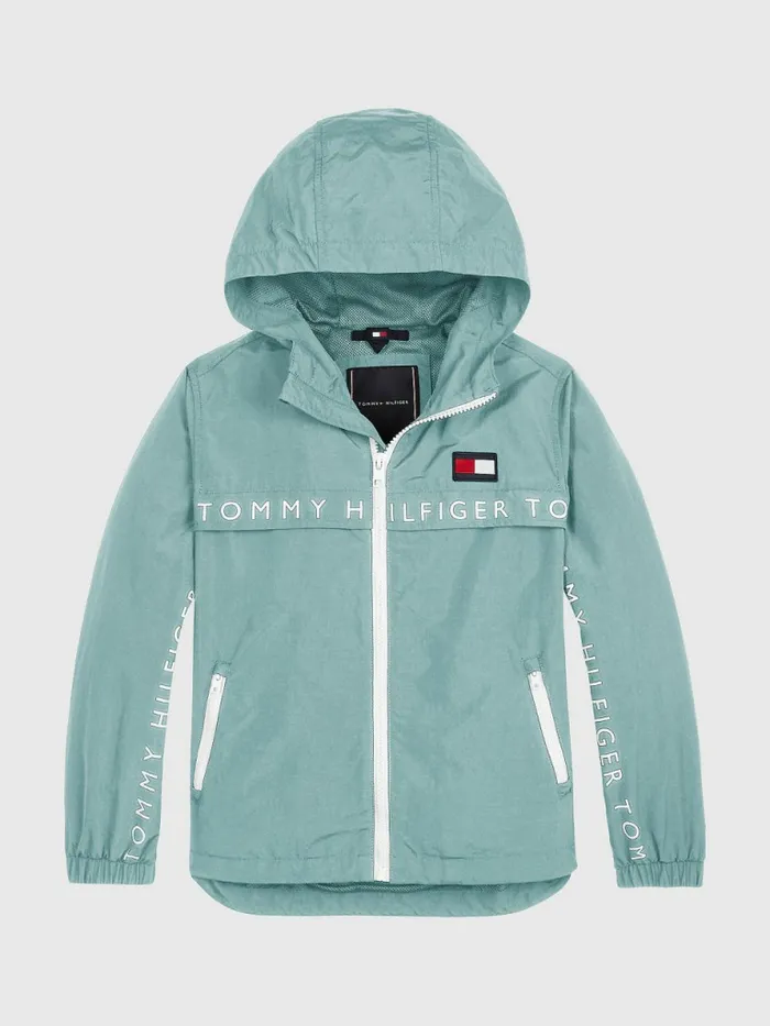 Tommy Hilfiger Logo Tape Chicago Windbreaker Crest Boys Coats and Jackets Casaul Tommy Hilfiger Logo Tape Chicago Windbreaker Crest Boys Coats and Jackets Casaul