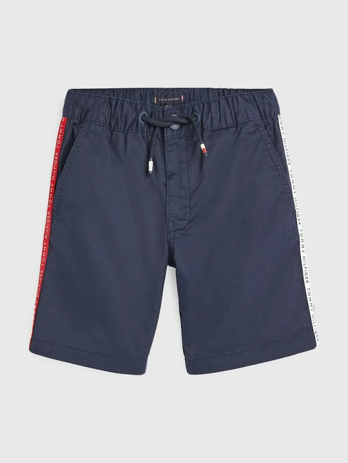 Tommy Hilfiger Logo Tape PullOn Shorts Twilight Navy Boys Trousers and Shorts On Sale
