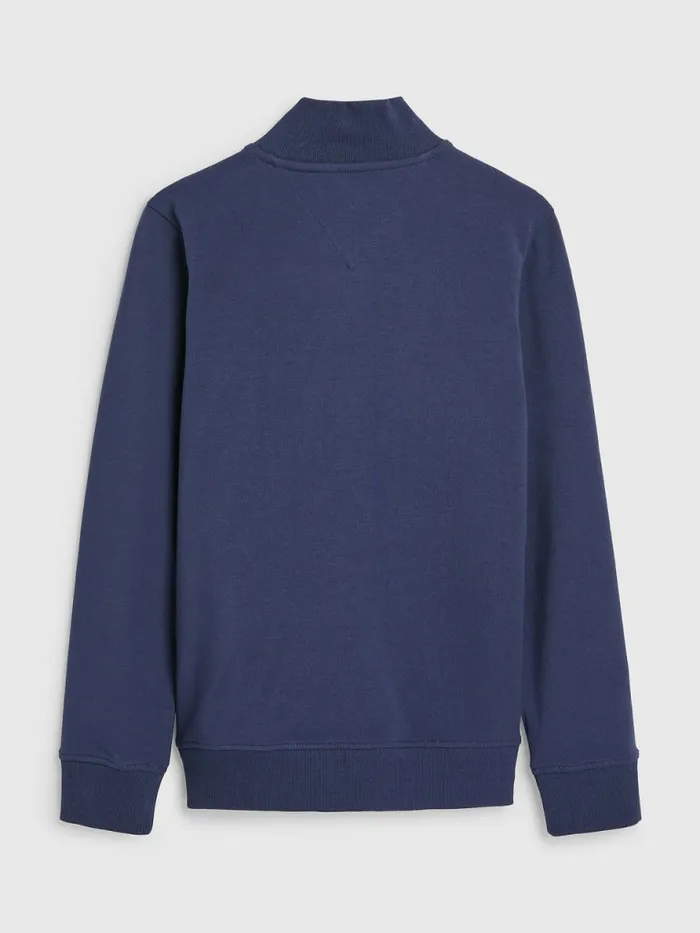 Tommy Hilfiger Logo Tape Track Jacket Twilight Navy Boys Sweatshirts and Hoodies For Sale