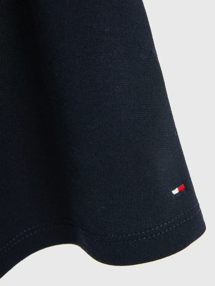Tommy Hilfiger Logo Tape Waistband Mini Skirt Desert Sky Girls Trousers Shorts and Skirts On Sale