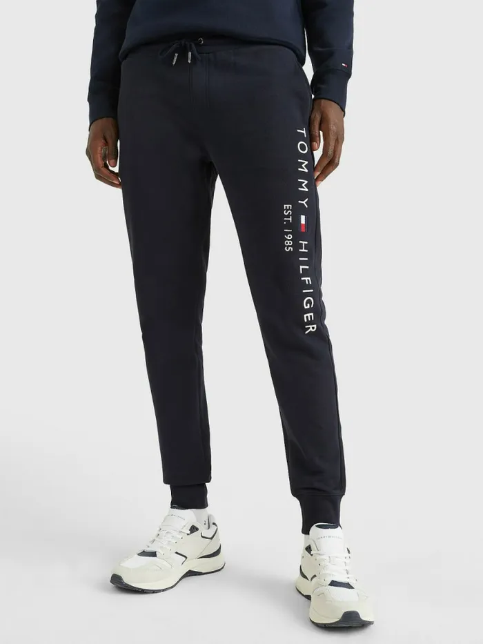 Tommy Hilfiger Logo Tapered Joggers Desert Sky Mens Tracksuits Gift Ideas