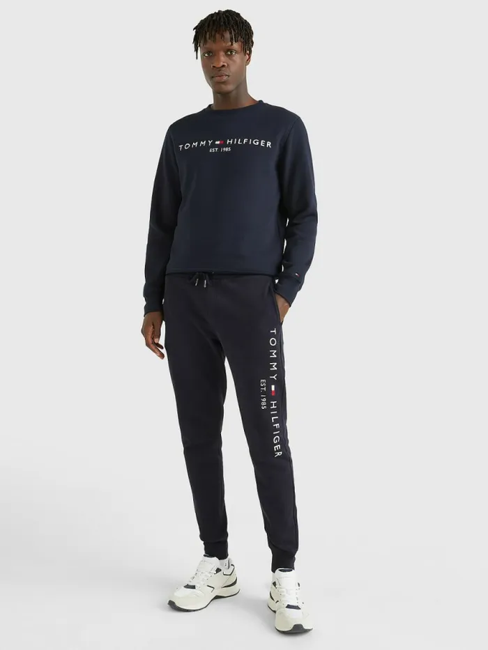 Tommy Hilfiger Logo Tapered Joggers Desert Sky Mens Tracksuits Gift Ideas
