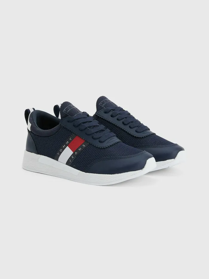 Tommy Hilfiger Logo Trainers Twilight Navy Womens Trainers Sale