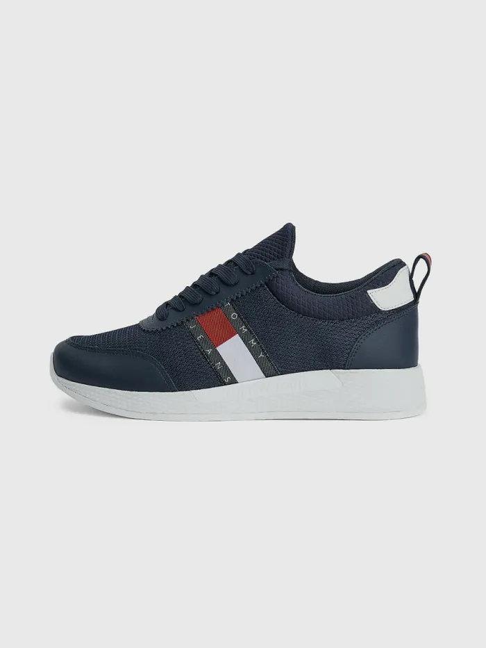 Tommy Hilfiger Logo Trainers Twilight Navy Womens Trainers Sale
