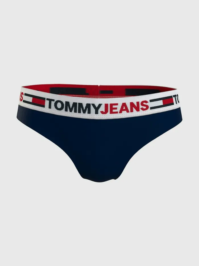 Tommy Hilfiger Logo Waistband Brazilian Briefs Desert Sky Womens Lingerie