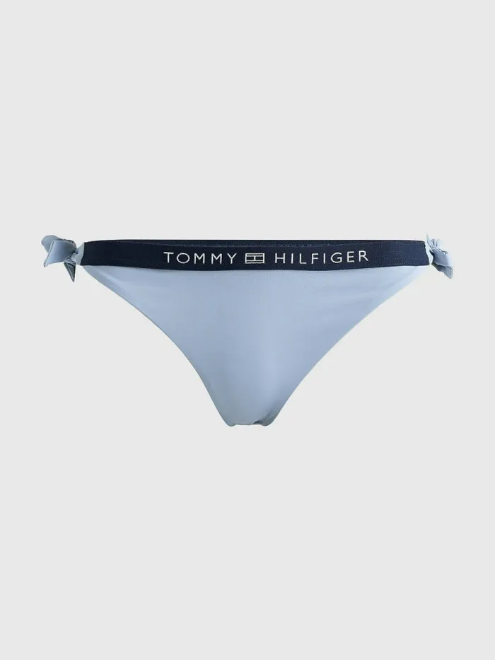 Tommy Hilfiger Logo Waistband Cheeky Fit Bikini Bottoms Daybreak Blue Womens Swimwear Popular