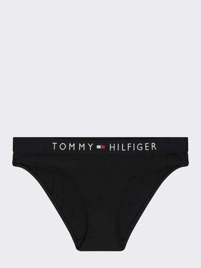 Tommy Hilfiger Logo Waistband Stretch Cotton Briefs Black Womens Essentials