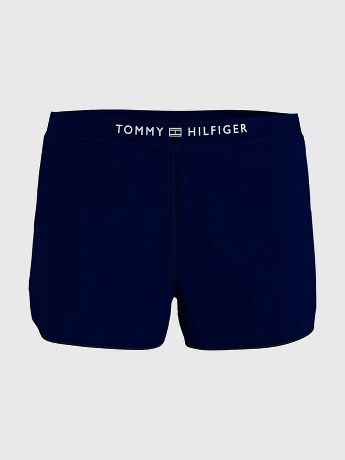 Tommy Hilfiger Logo Waistband Terry Shorts Desert Sky Womens Swimwear Cheap On Sale