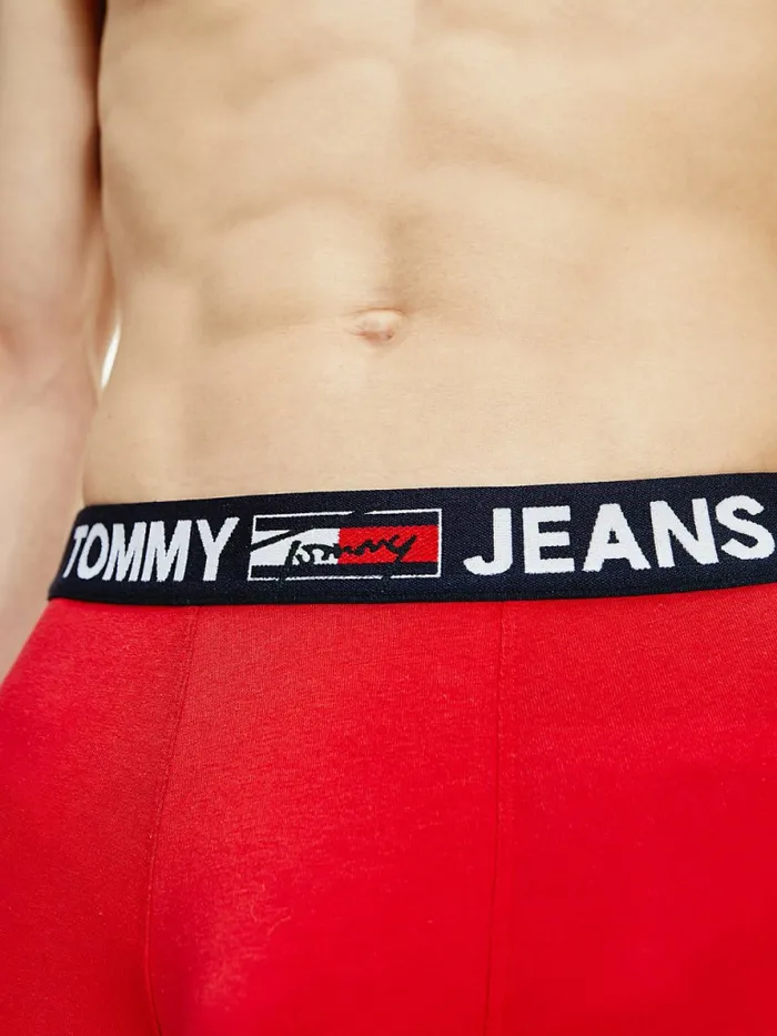 Tommy Hilfiger Logo Waistband Trunks Primary Red Mens Underwear Popular