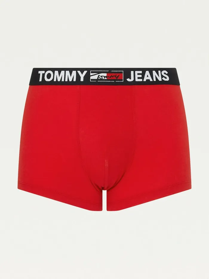 Tommy Hilfiger Logo Waistband Trunks Primary Red Mens Underwear Popular