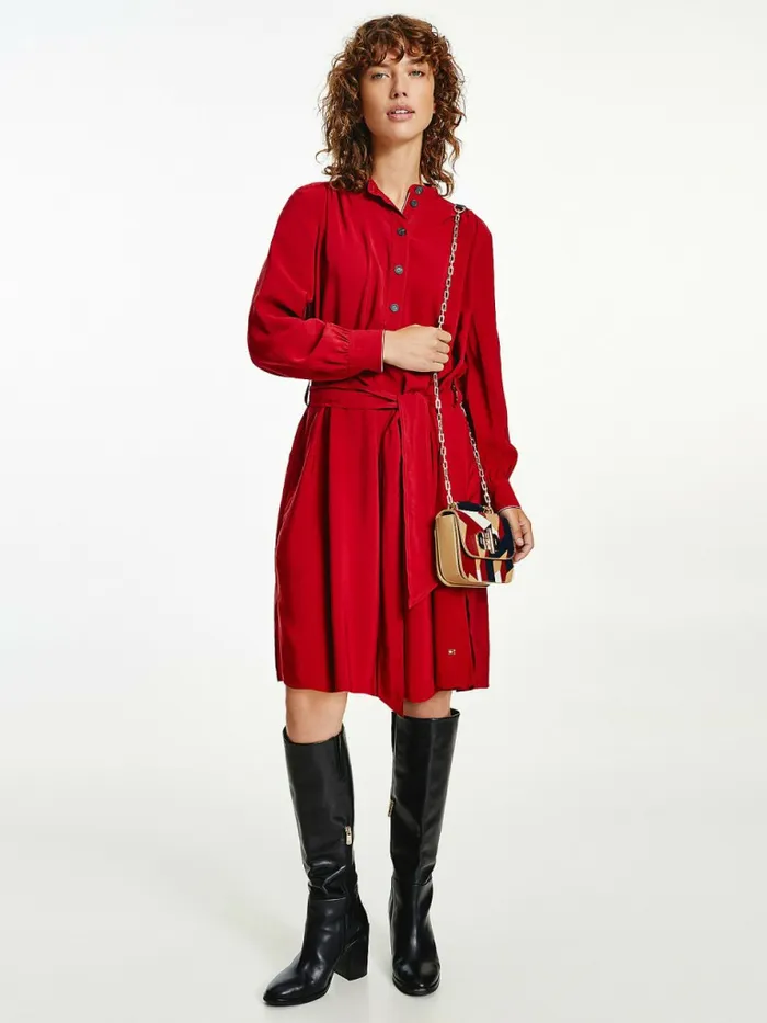 Tommy Hilfiger Long Sleeve Knee Length Shift Dress Regatta Red Womens Dresses and Jumpsuits Cheap On Sale Tommy Hilfiger Long Sleeve Knee Length Shift Dress Regatta Red Womens Dresses and Jumpsuits Cheap On Sale
