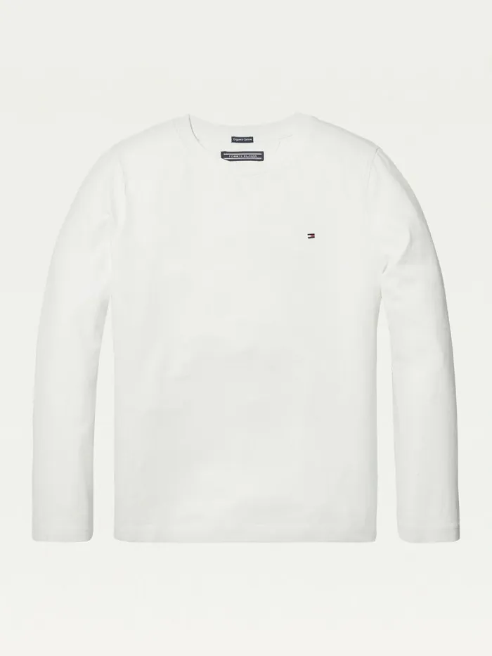 Tommy Hilfiger LongSleeve Organic Cotton TShirt Bright White Boys TShirts and Polos Gift Ideas Tommy Hilfiger LongSleeve Organic Cotton TShirt Bright White Boys TShirts and Polos Gift Ideas
