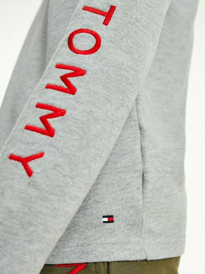 Tommy Hilfiger Lounge Embroidery Track Sweatshirt Medium Grey Heather Mens Sweatshirts and Hoodies Gift 4 You