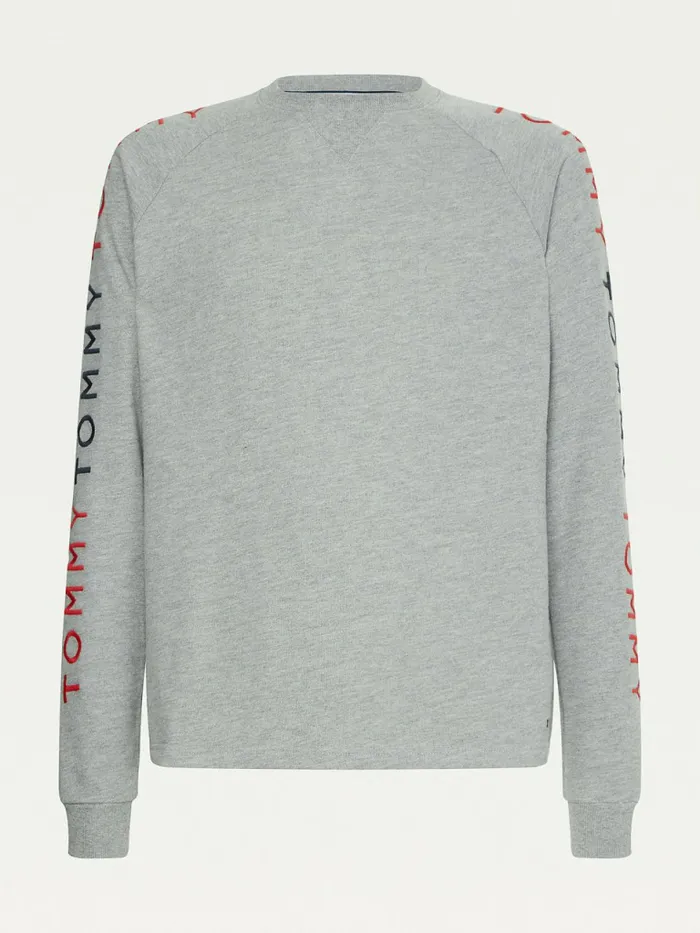 Tommy Hilfiger Lounge Embroidery Track Sweatshirt Medium Grey Heather Mens Sweatshirts and Hoodies Gift 4 You