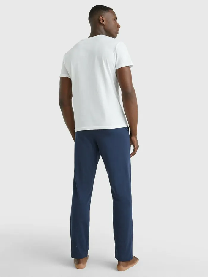 Tommy Hilfiger Lounge Logo Organic Cotton TShirt White Mens Essentials