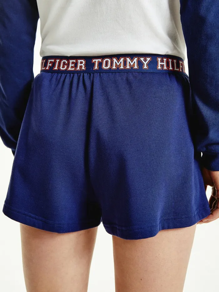 Tommy Hilfiger Lounge Logo Waistband Track Shorts Yale Navy Womens Lounge and Nightwear Cheap On Sale