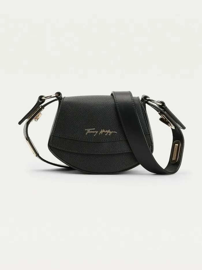 Tommy Hilfiger Luxe Leather Turn Lock Strap Crossover Bag Black Womens Bags Online Tommy Hilfiger Luxe Leather Turn Lock Strap Crossover Bag Black Womens Bags Online