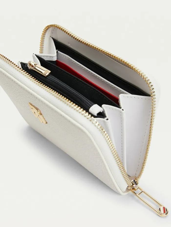 Tommy Hilfiger Medium ZipAround Monogram Wallet Ecru Womens Wallets and Keyrings Gift for Friend