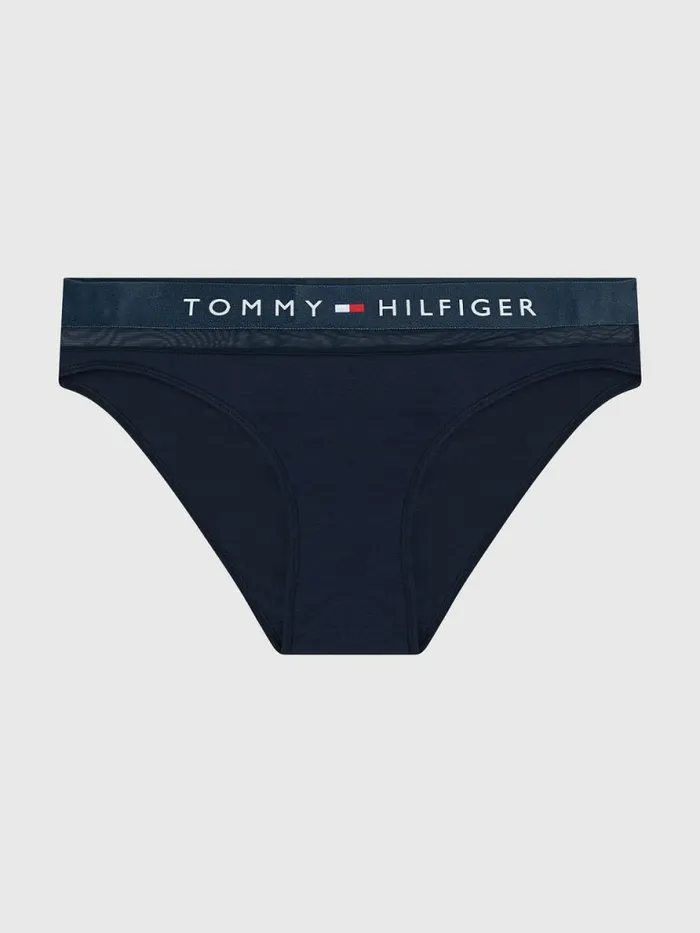 Tommy Hilfiger Mesh Inset Stretch Cotton Briefs Navy Blazer Womens Essentials