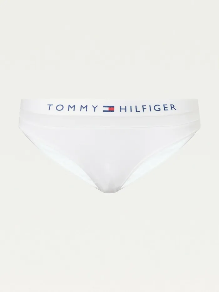 Tommy Hilfiger Mesh Inset Stretch Cotton Briefs White Womens Essentials