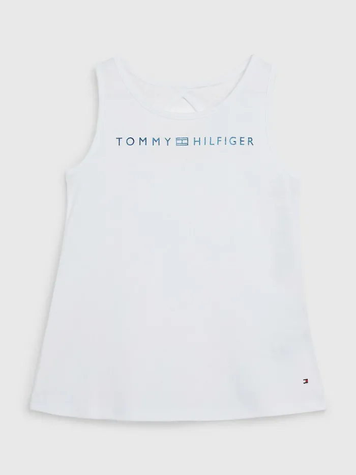 Tommy Hilfiger Metallic Logo Tank Top White Girls Tops and TShirts Cheap On Sale Tommy Hilfiger Metallic Logo Tank Top White Girls Tops and TShirts Cheap On Sale