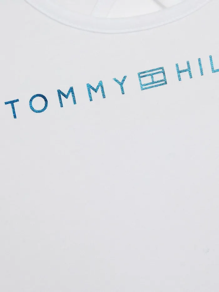 Tommy Hilfiger Metallic Logo Tank Top White Girls Tops and TShirts Cheap On Sale