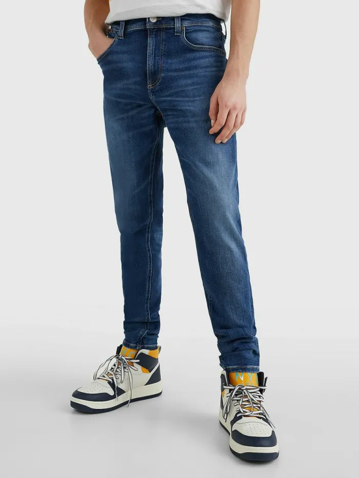 Tommy Hilfiger Miles Skinny Jeans Denim Dark Mens Jeans Fashion