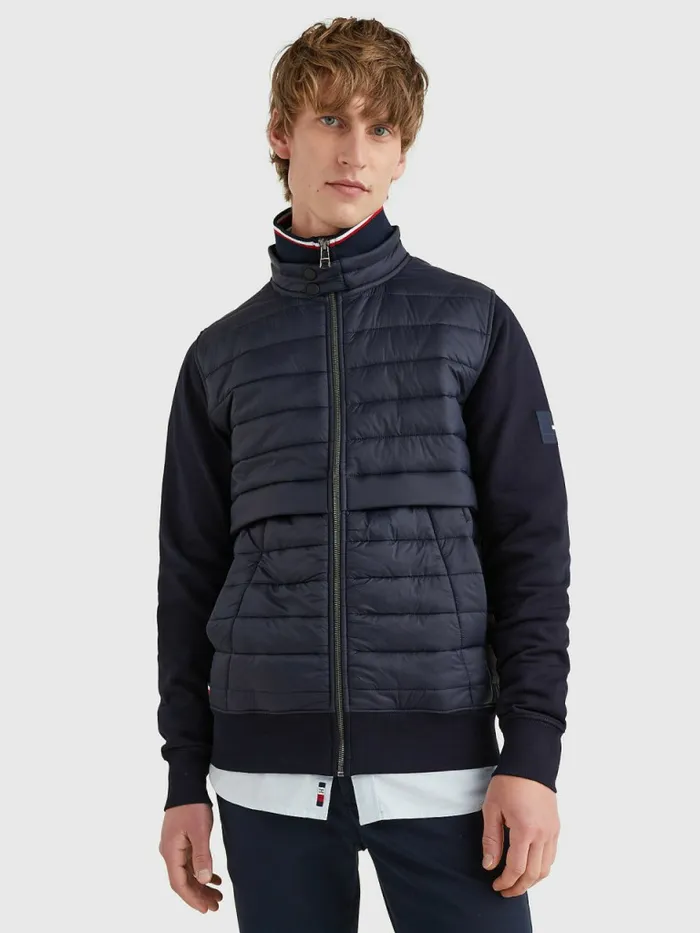 Tommy Hilfiger Mixed Media ZipThru Jacket Desert Sky Mens Sweatshirts and Hoodies Cheap On Sale Tommy Hilfiger Mixed Media ZipThru Jacket Desert Sky Mens Sweatshirts and Hoodies Cheap On Sale