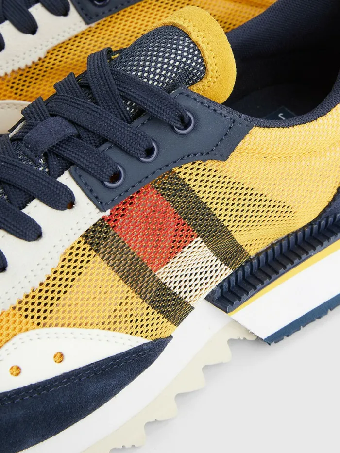 Tommy Hilfiger Mixed Texture Cleat Trainers Twilight Navy Mens Casual Shoes Gift Ideas