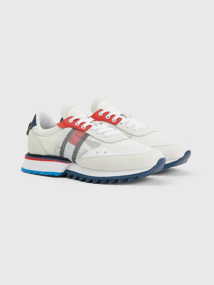 Tommy Hilfiger Mixed Texture Cleat Trainers White Mens Casual Shoes Gift Ideas Tommy Hilfiger Mixed Texture Cleat Trainers White Mens Casual Shoes Gift Ideas